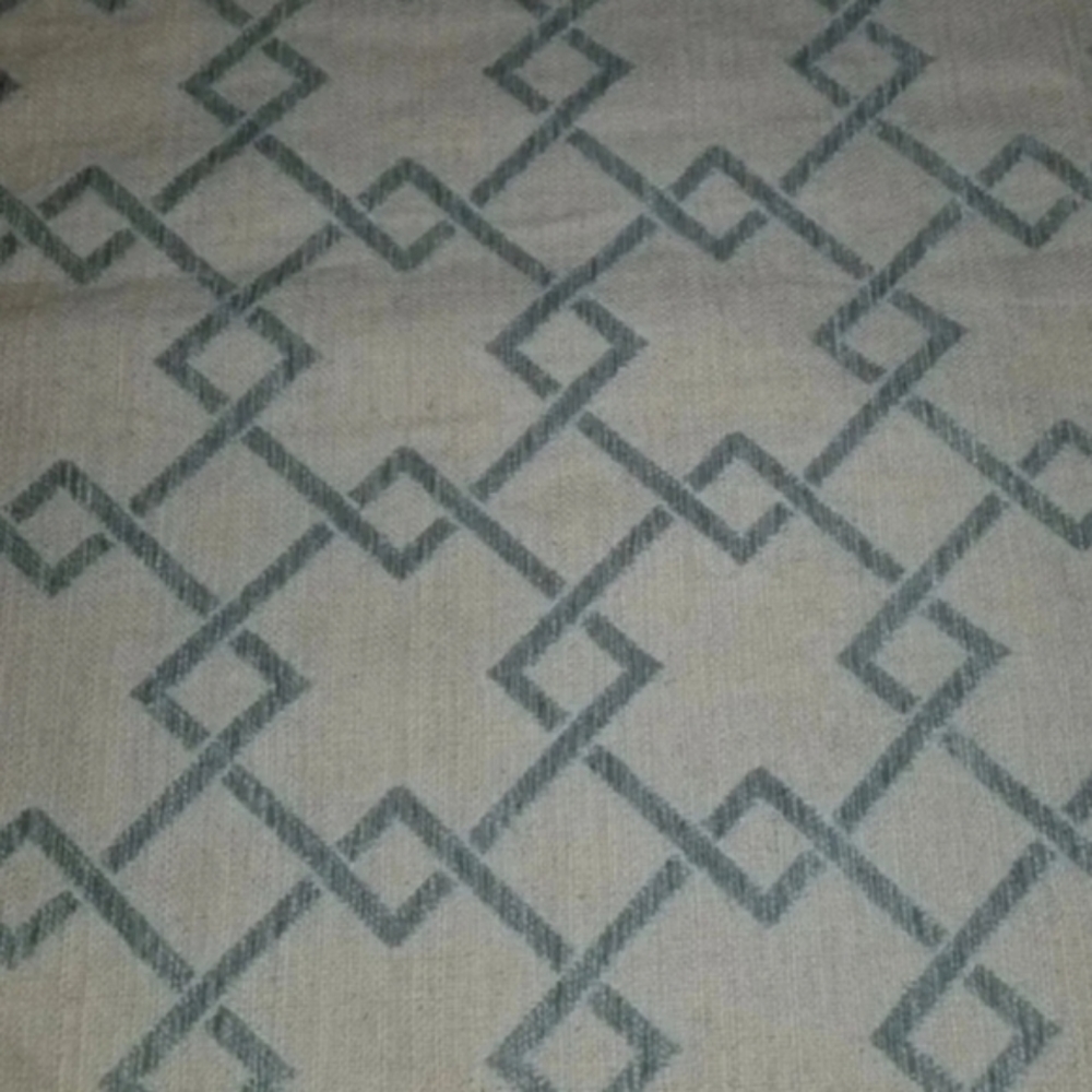 Designer upholstery fabric aqua blue 2.3  yards geometric modern - Picture 3 of 7